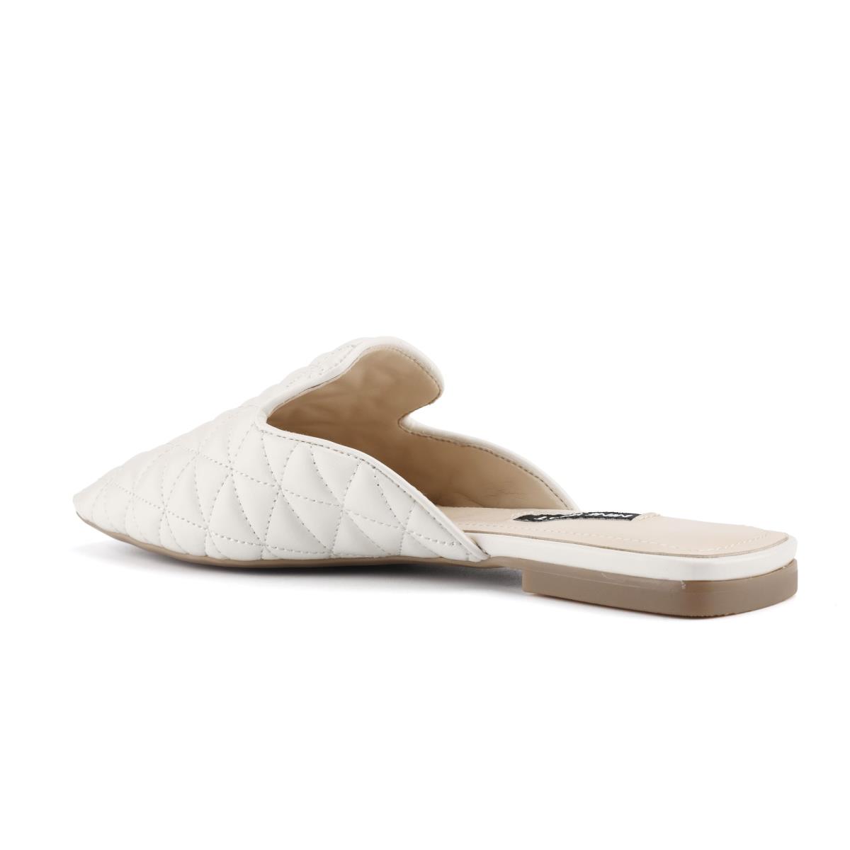 Nine West Diamond Flat Mules Cream | CHOS84903