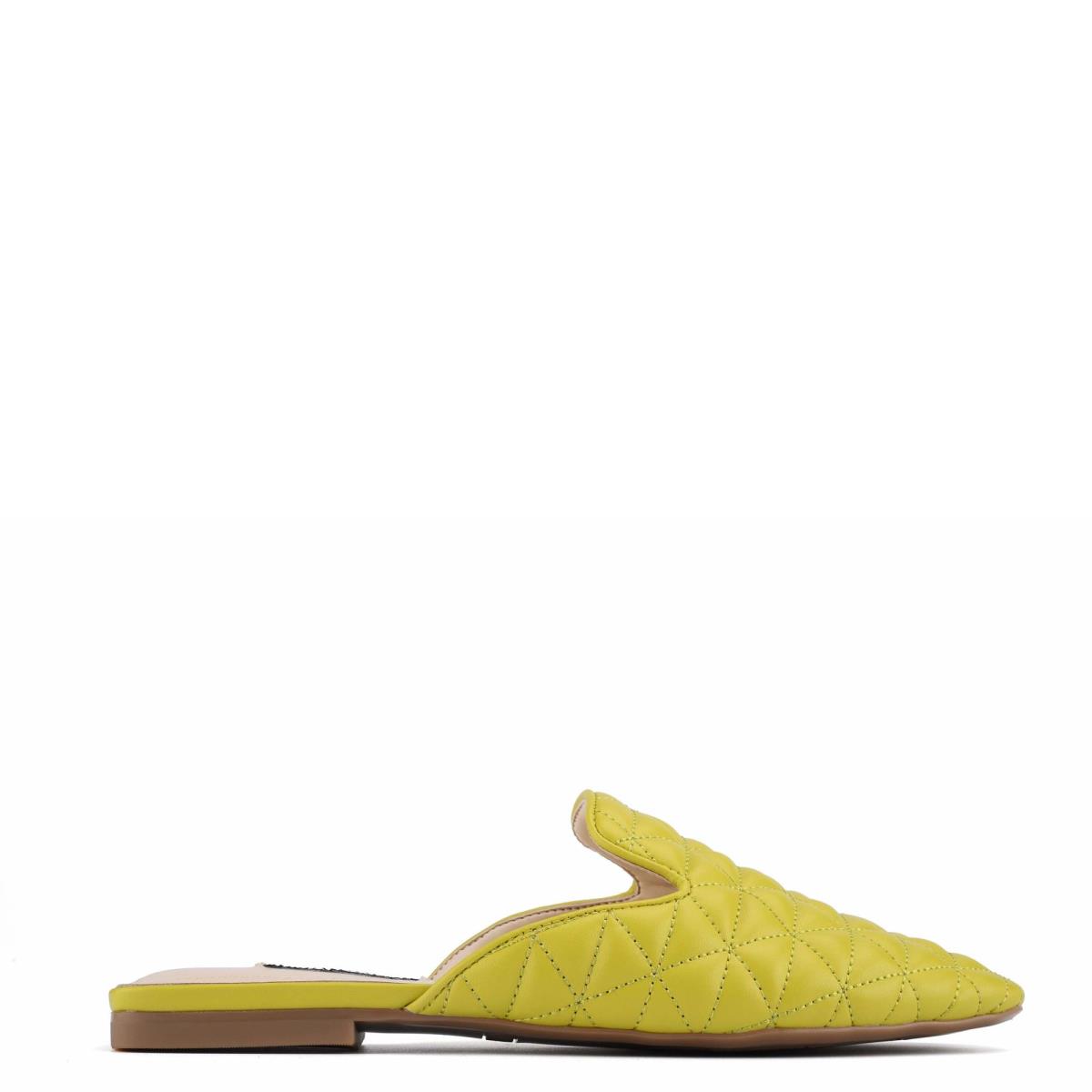 Nine West Diamond Flat Mules Yellow | WNEP67518