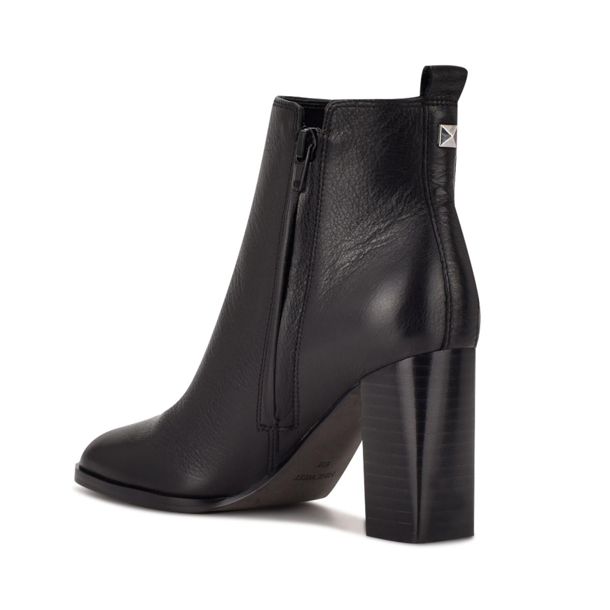 Nine West Dips Block Heel Booties Black | GDJI46798