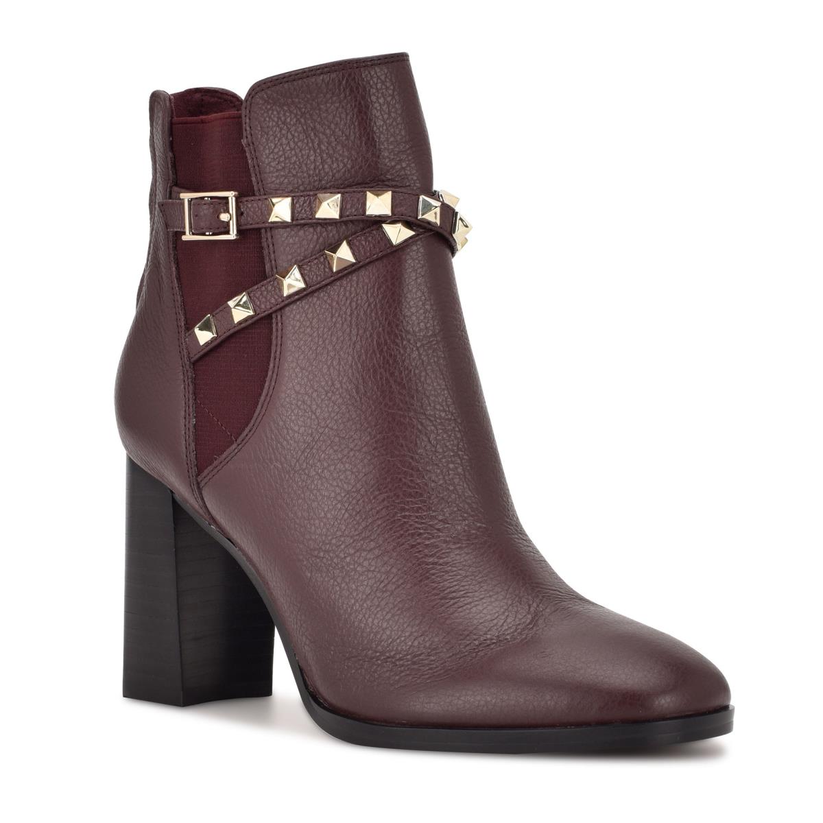 Nine West Donda Heeled Booties Brown | UTXC49367