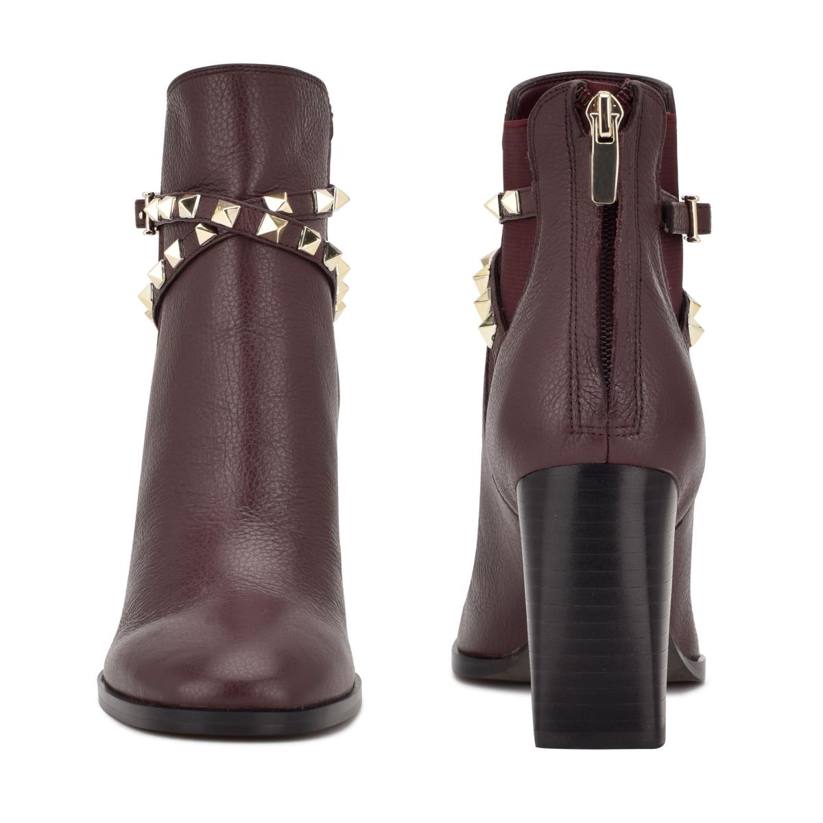 Nine West Donda Heeled Booties Brown | UTXC49367