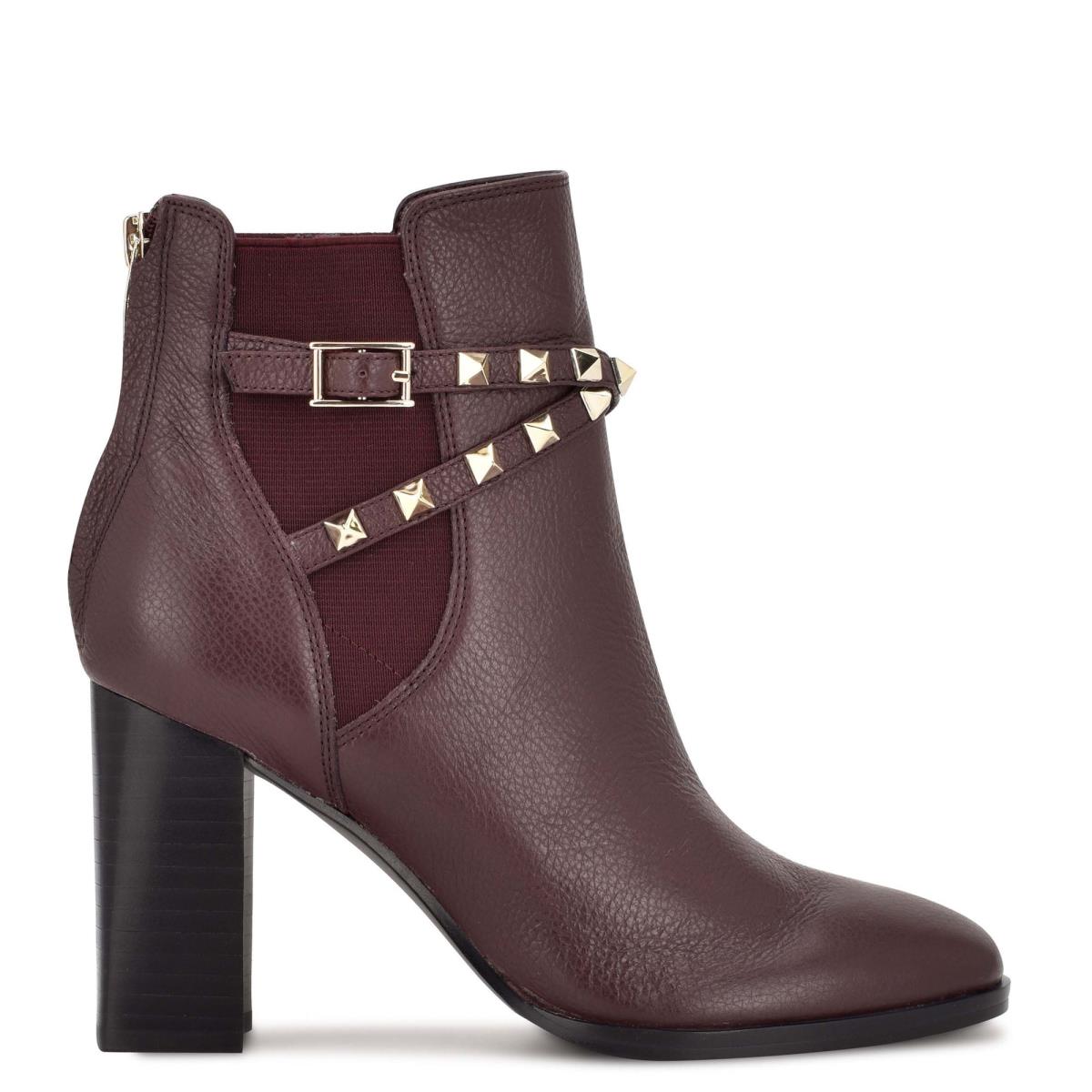 Nine West Donda Heeled Booties Brown | UTXC49367