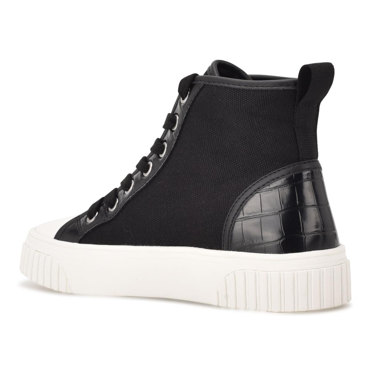 Nine West Dyiane High Top Sneakers Black | RBDC20819