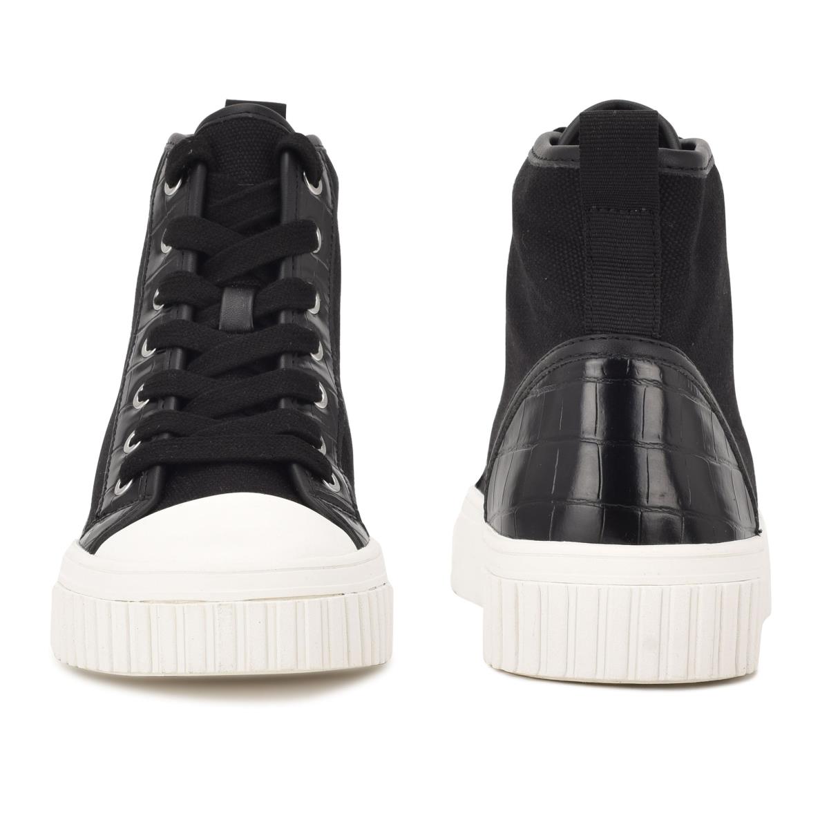 Nine West Dyiane High Top Sneakers Black | RBDC20819