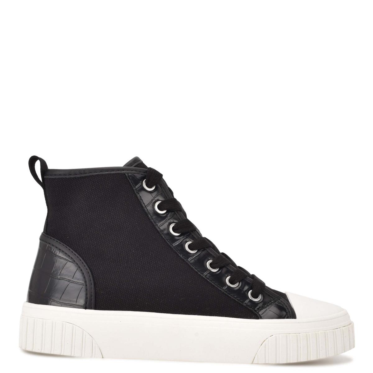 Nine West Dyiane High Top Sneakers Black | RBDC20819