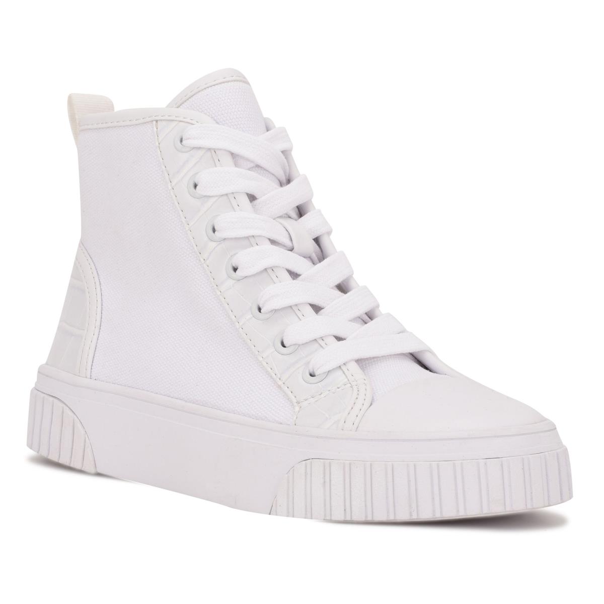 Nine West Dyiane High Top Sneakers White | YIAL42680