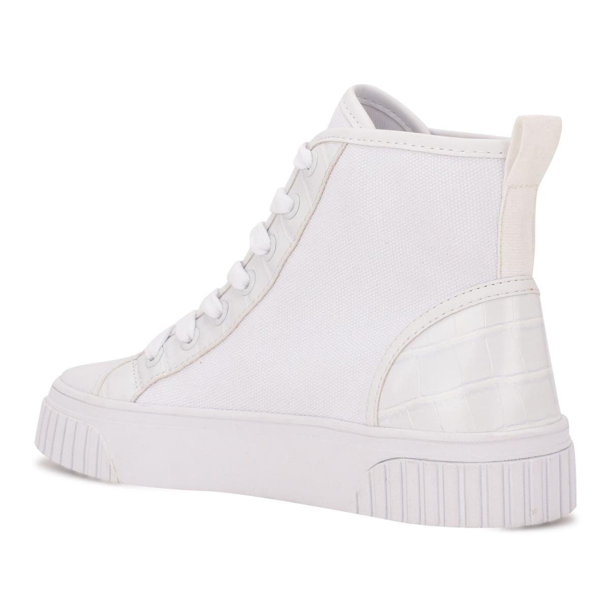 Nine West Dyiane High Top Sneakers White | YIAL42680