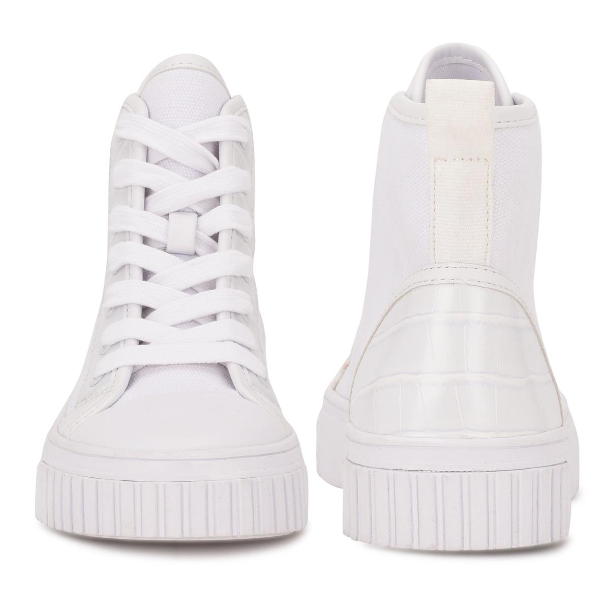 Nine West Dyiane High Top Sneakers White | YIAL42680