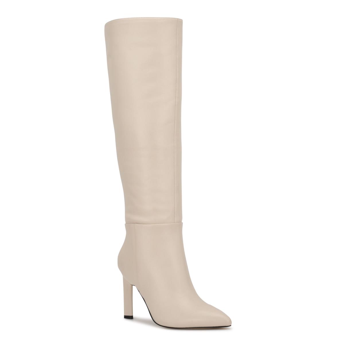 Nine West Eardy Heeled Boots White | PIZW64829