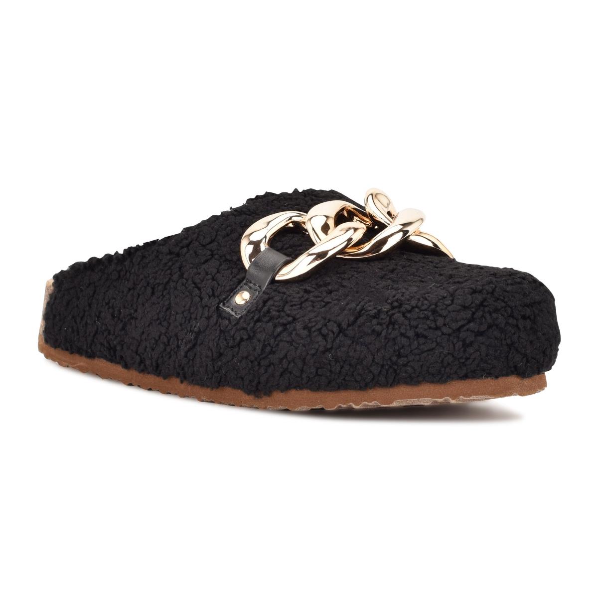 Nine West Everyth Cozy Mules Black | AEFS69532