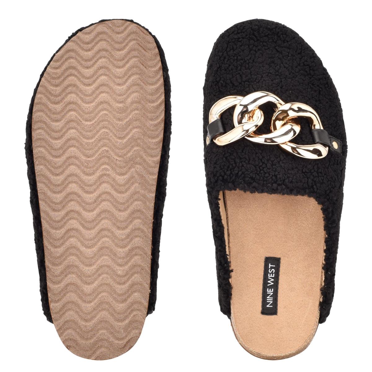 Nine West Everyth Cozy Mules Black | AEFS69532