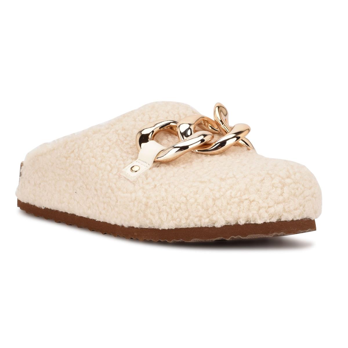 Nine West Everyth Cozy Mules Cream | ANGK27496