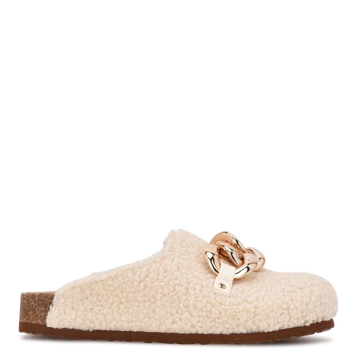 Nine West Everyth Cozy Mules Cream | ANGK27496