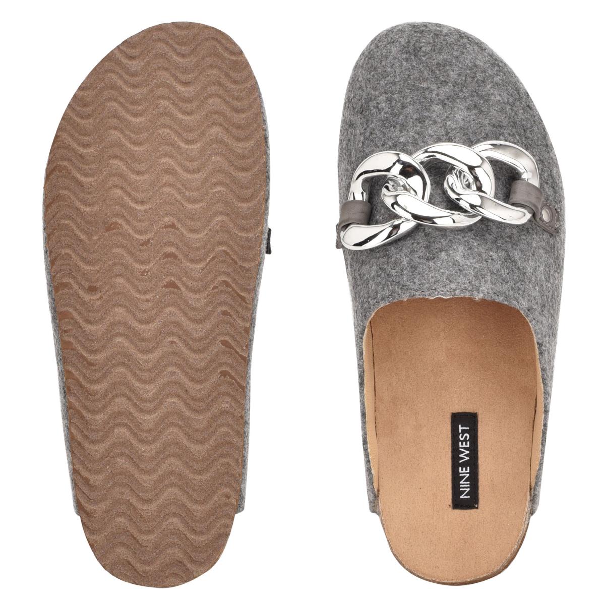 Nine West Everyth Cozy Mules Grey | EIML63078