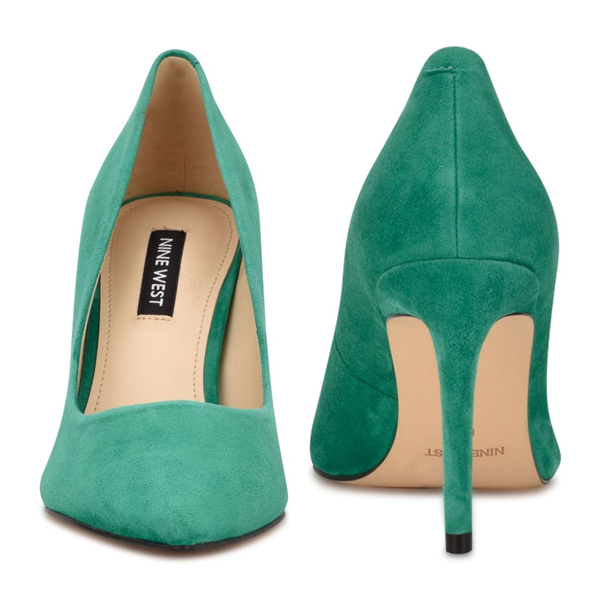 Nine West Ezra Pointy Toe Pumps Green | GRMI70684