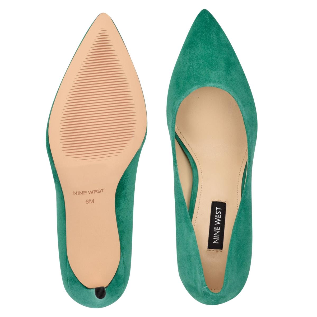 Nine West Ezra Pointy Toe Pumps Green | GRMI70684