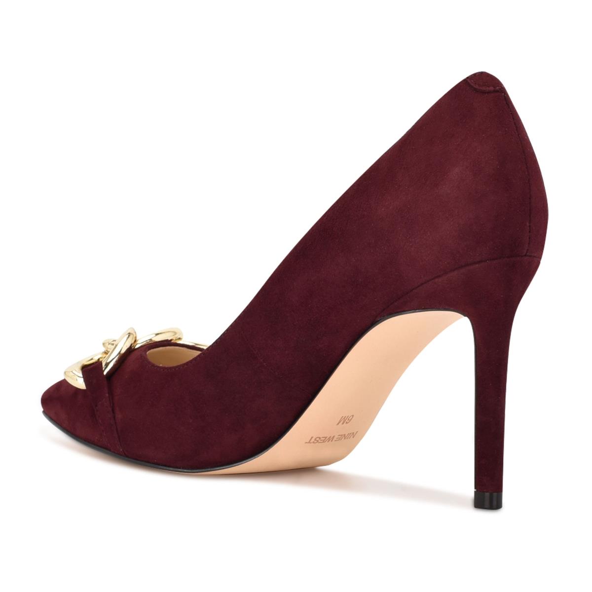 Nine West Ezzie Pointy Toe Pumps Burgundy | VTFR20154