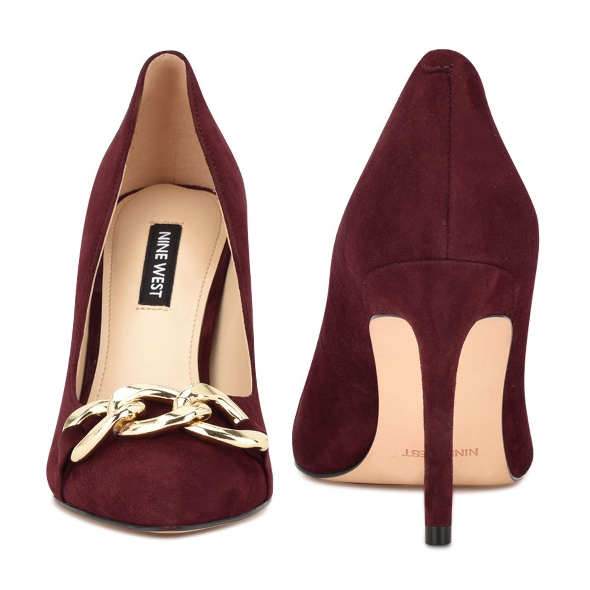 Nine West Ezzie Pointy Toe Pumps Burgundy | VTFR20154