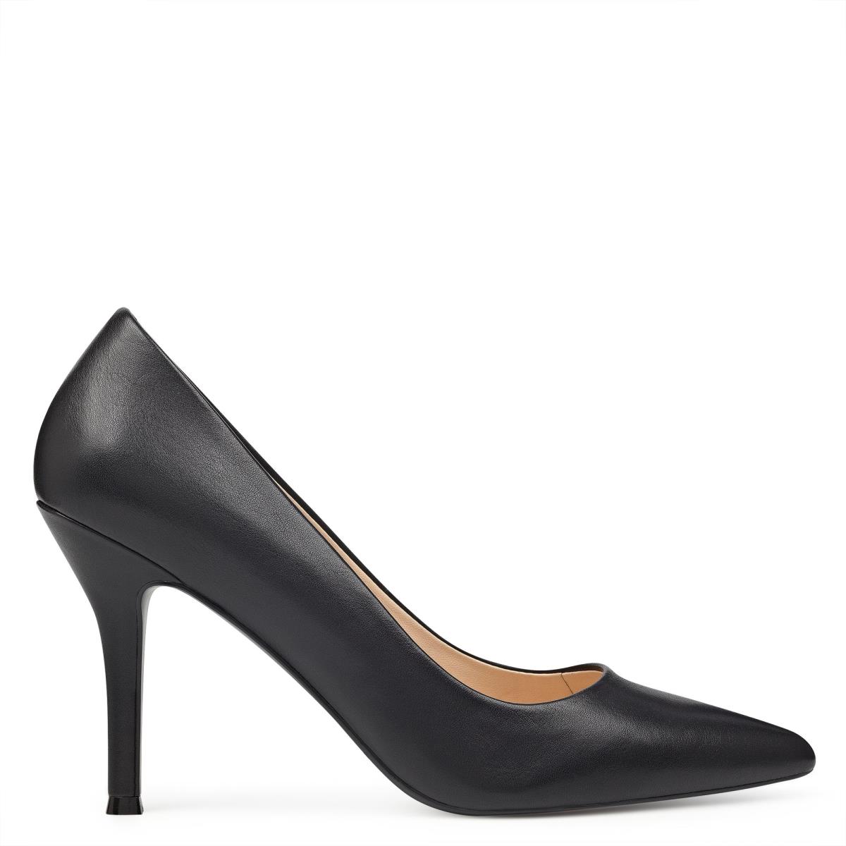 Nine West Fifth 9x9 Pointy Toe Pumps Black | DMCW94761