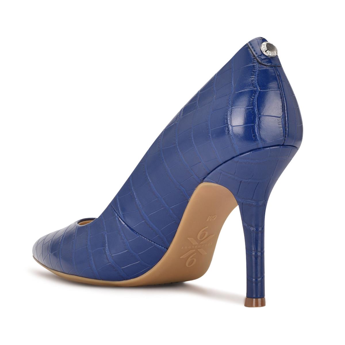 Nine West Fifth 9x9 Pointy Toe Pumps Blue | QPNV71308