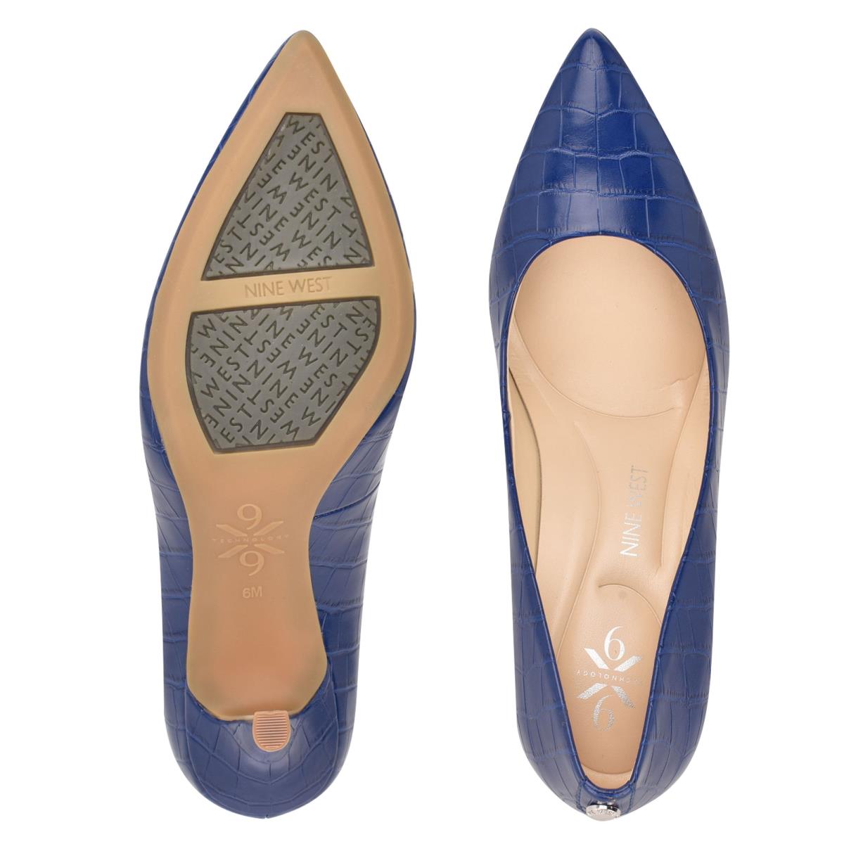 Nine West Fifth 9x9 Pointy Toe Pumps Blue | QPNV71308