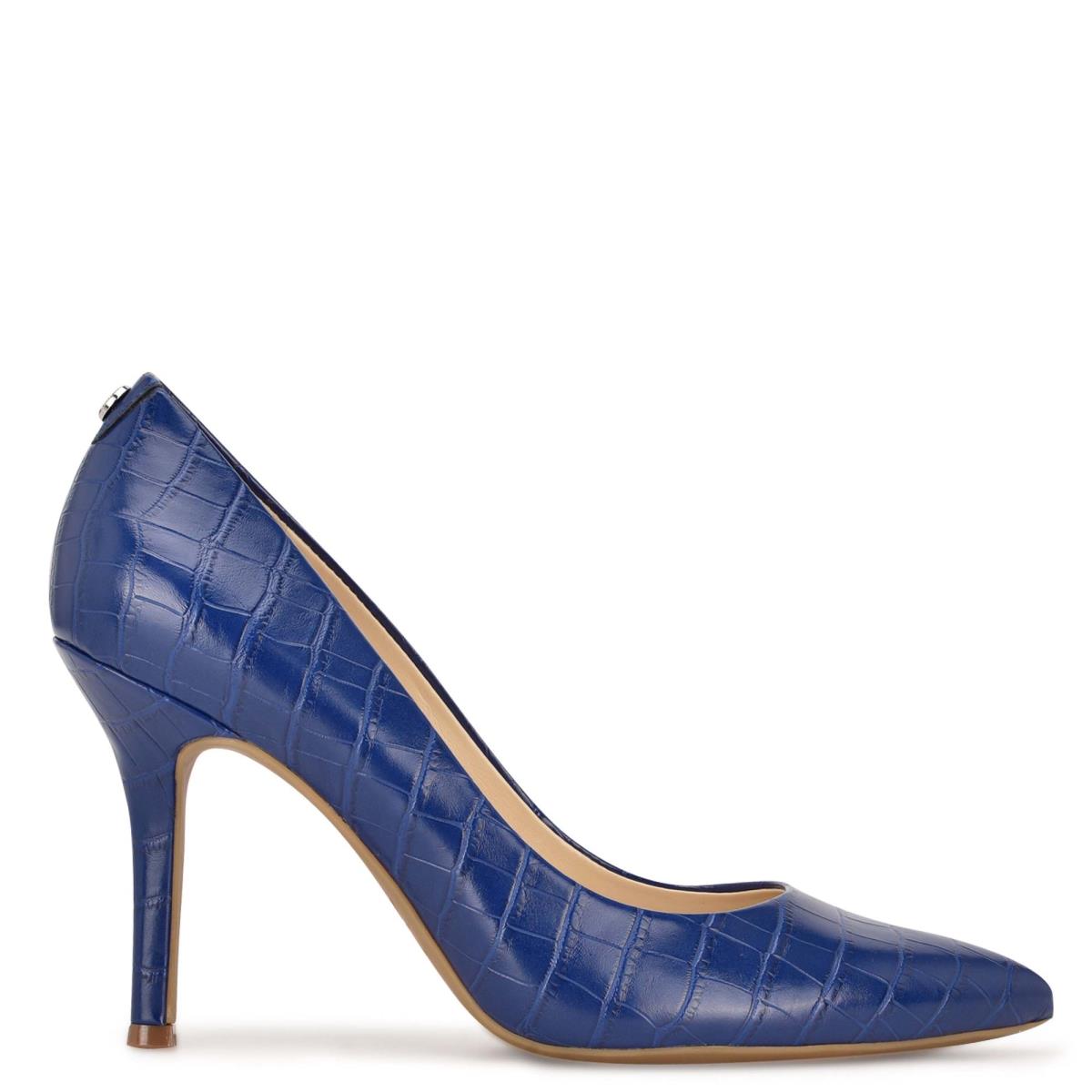 Nine West Fifth 9x9 Pointy Toe Pumps Blue | QPNV71308