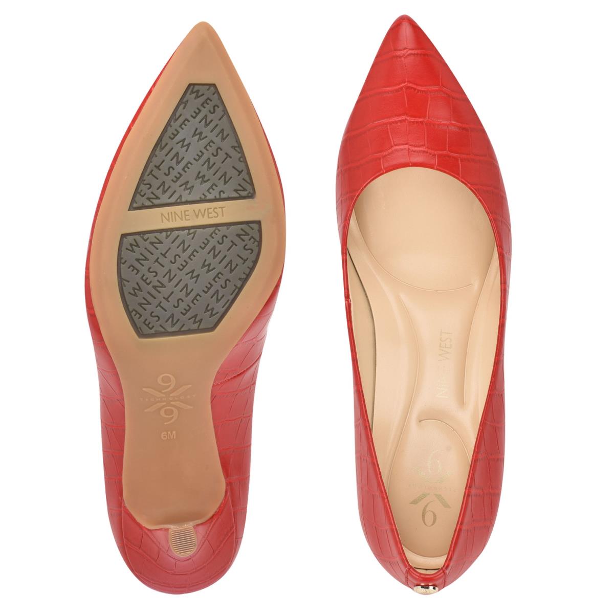 Nine West Fifth 9x9 Pointy Toe Pumps Red | SILZ18025