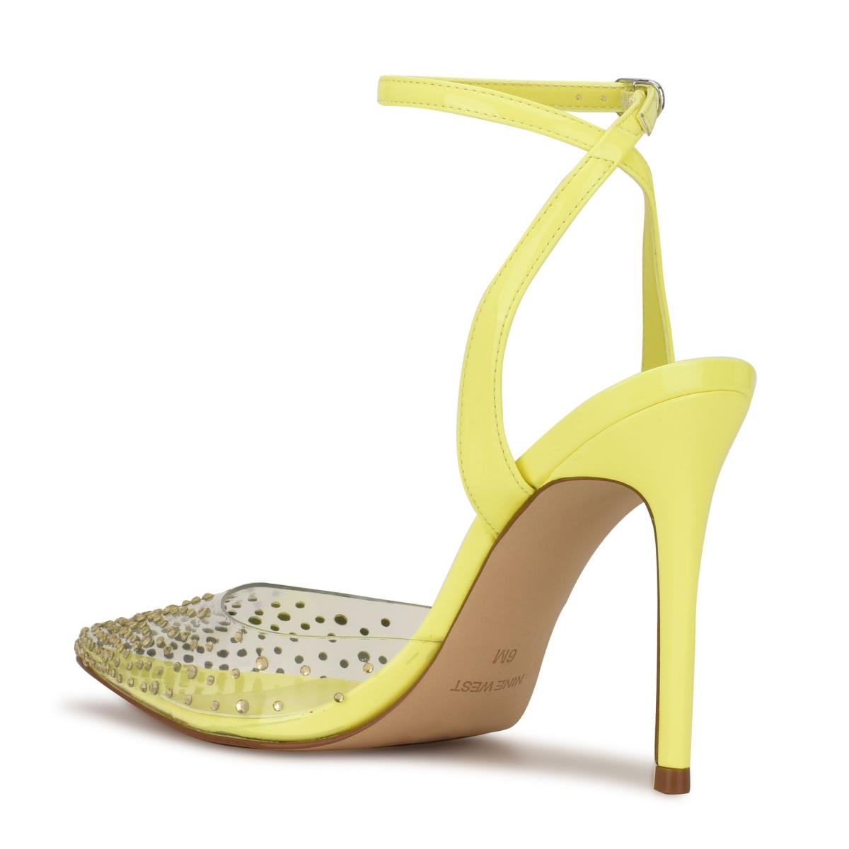 Nine West Foreva Ankle Strap Dress Pumps Yellow | IPGH27689