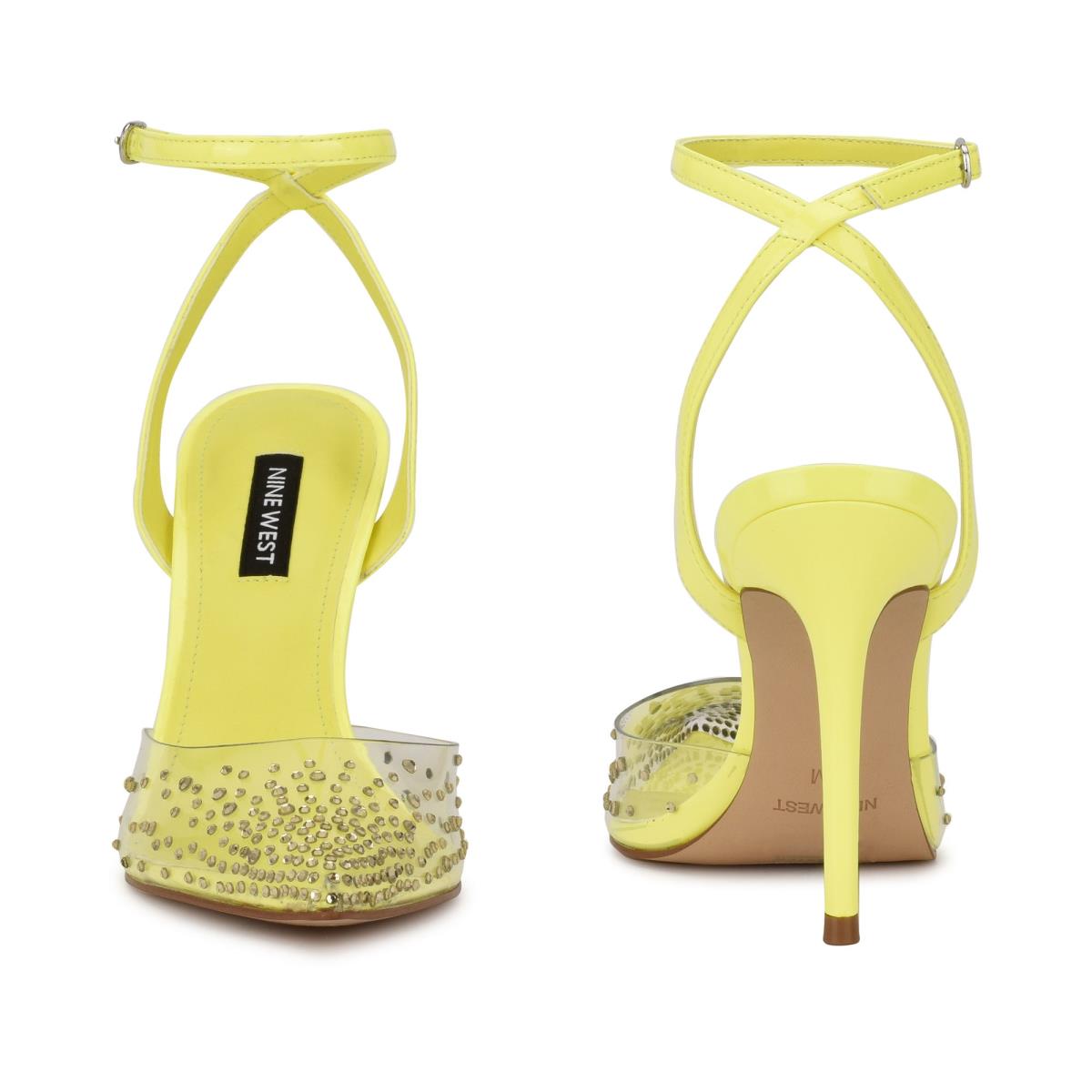 Nine West Foreva Ankle Strap Dress Pumps Yellow | IPGH27689