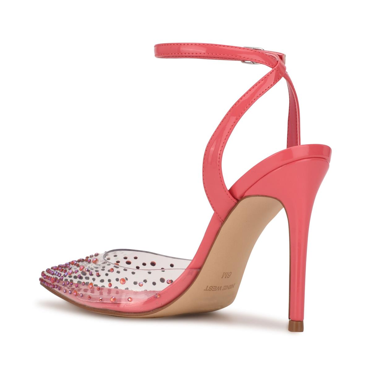 Nine West Foreva Ankle Strap Dress Pumps Pink / Coral | STOH19752