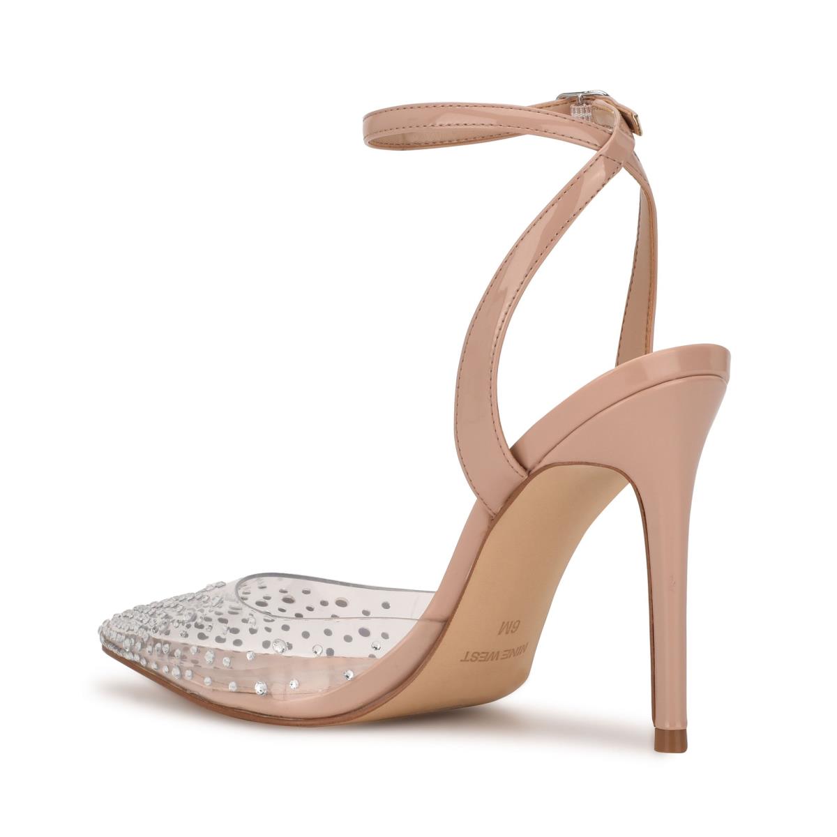 Nine West Foreva Ankle Strap Dress Pumps Beige | UCMG53740