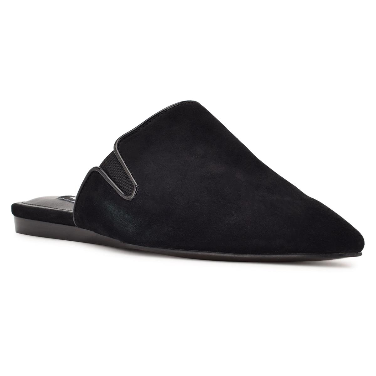 Nine West Freeda Pointy Toe Mules Black | GWBL15802