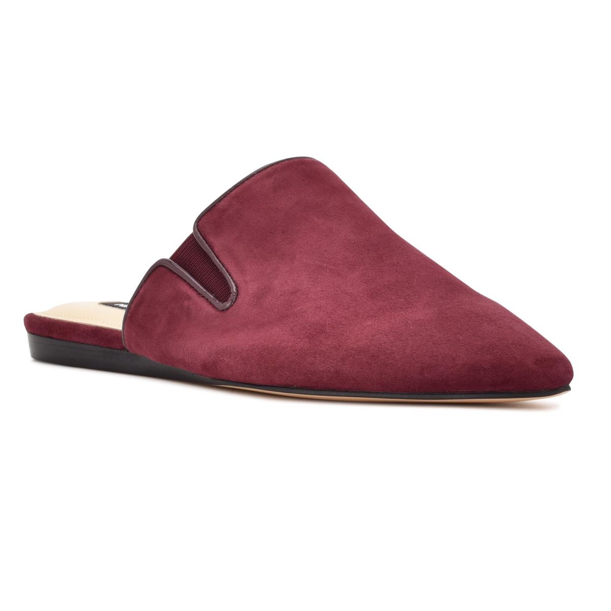 Nine West Freeda Pointy Toe Mules Burgundy | EZLW86340