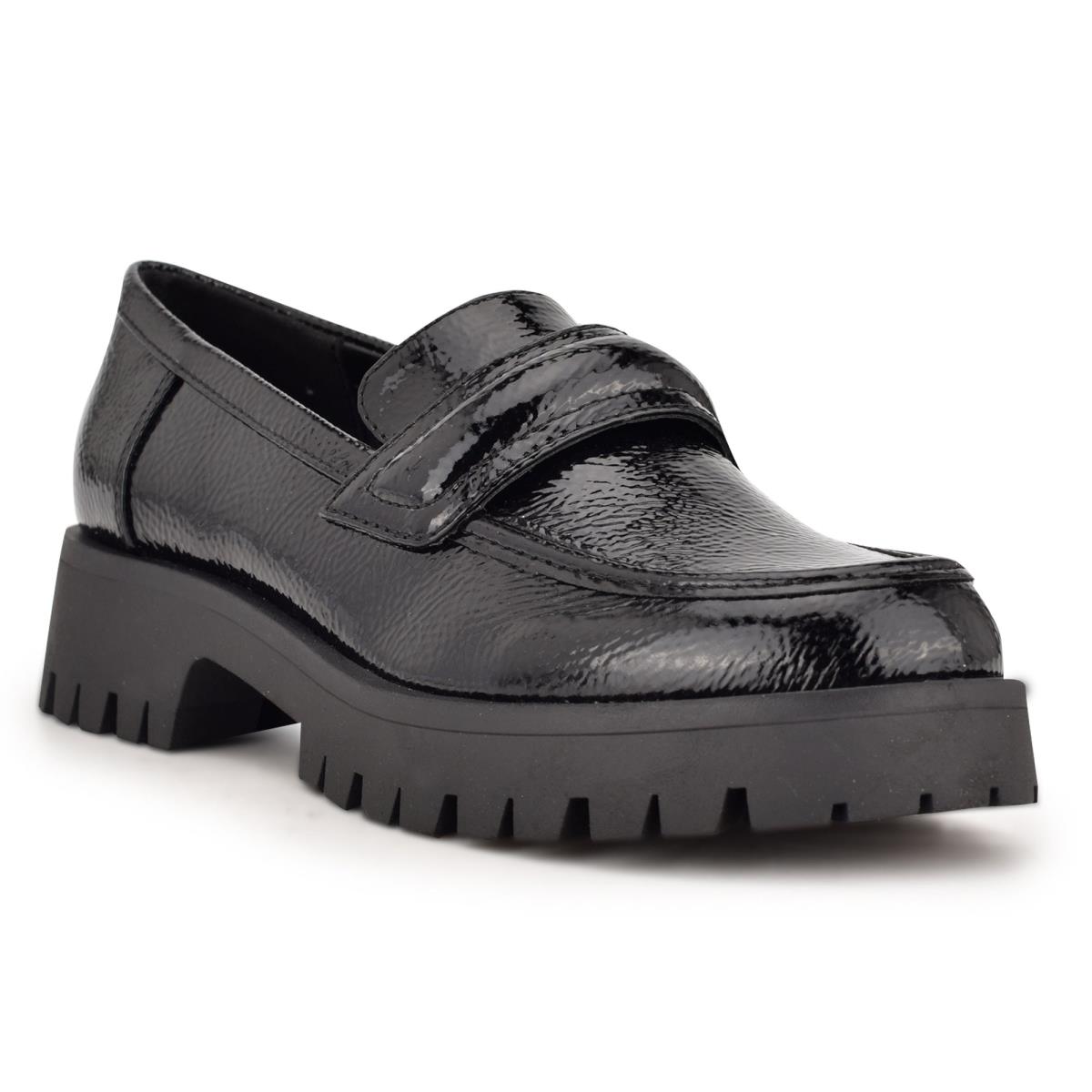 Nine West Garren Lug Sole Loafers Black | MTJS14208