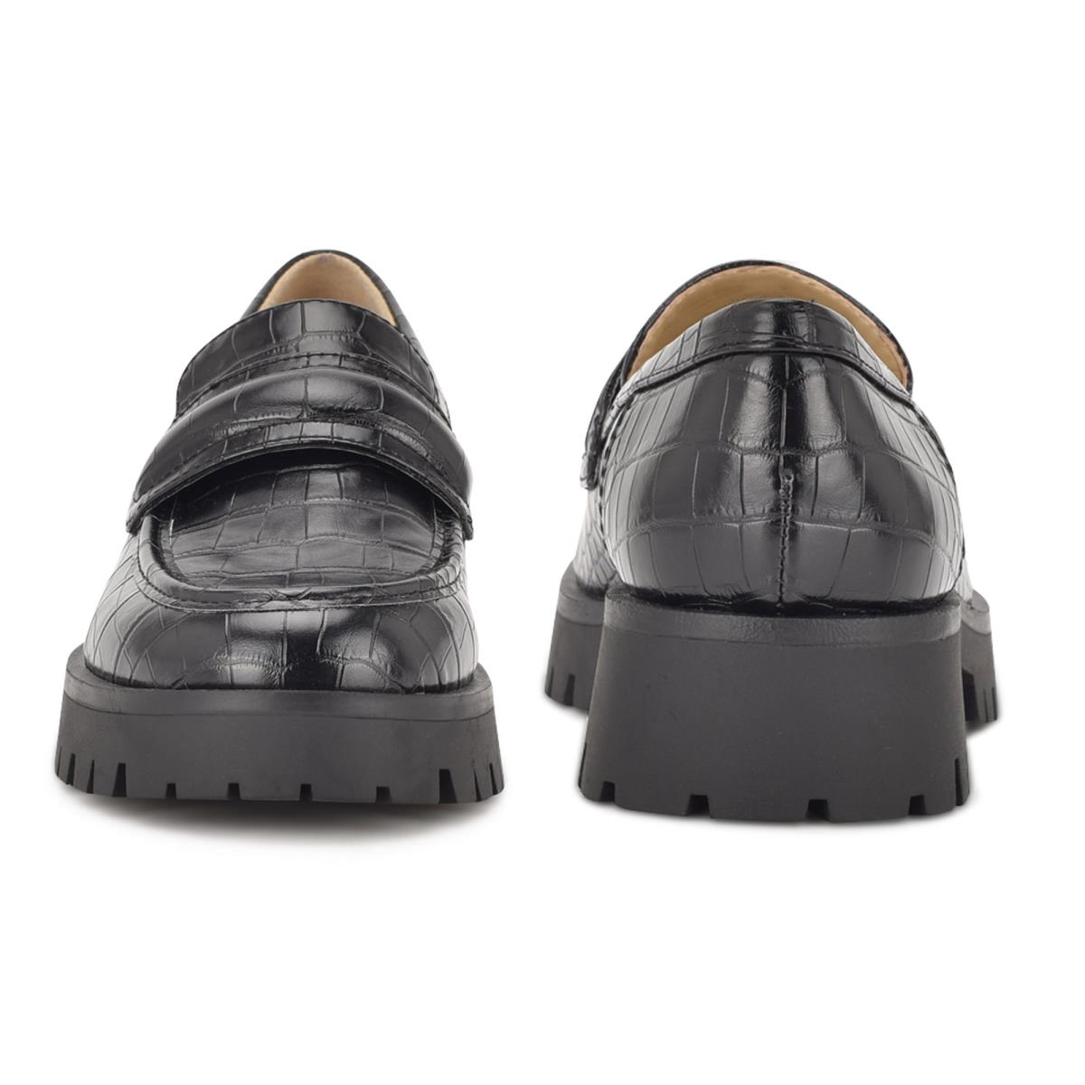 Nine West Garren Lug Sole Loafers Black | ZAXP30528