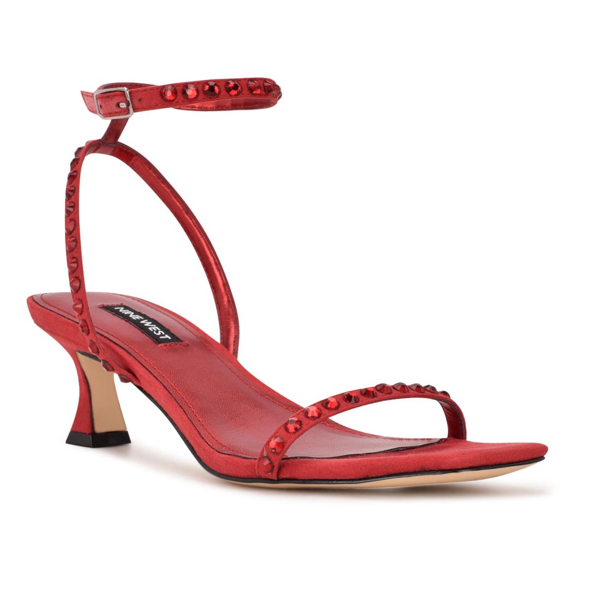 Nine West Giena Ankle Strap Dress Sandals Red | RNYB86459