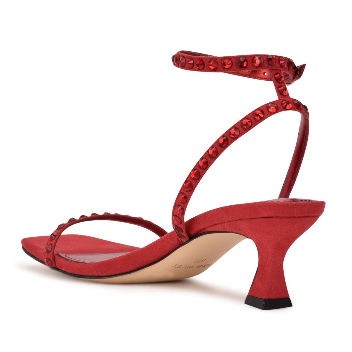 Nine West Giena Ankle Strap Dress Sandals Red | RNYB86459