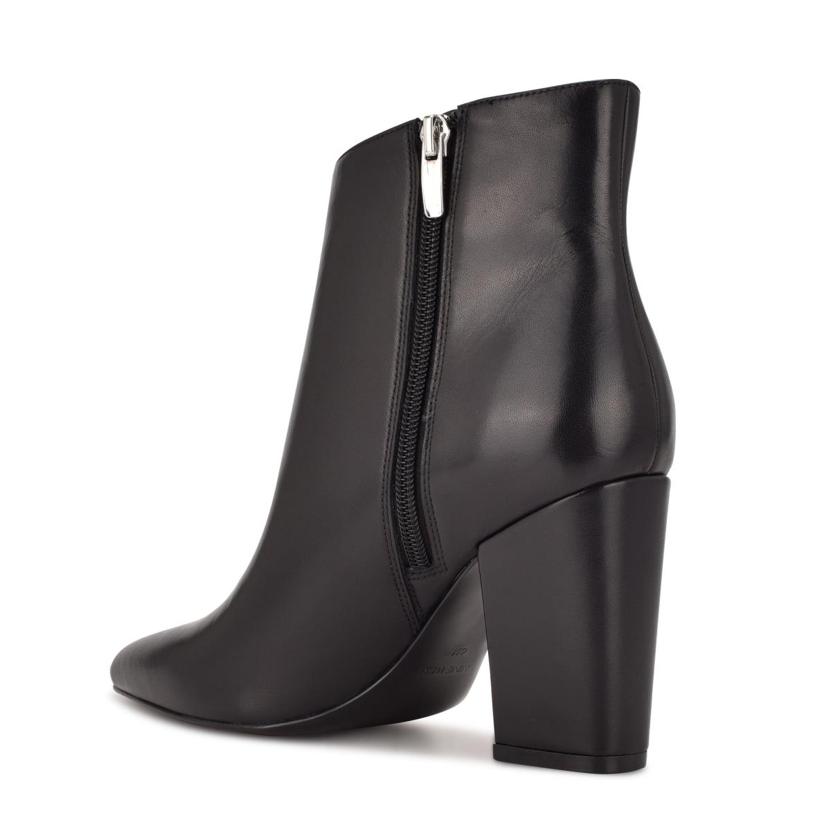 Nine West Glorya Heeled Booties Black | VKWO50368