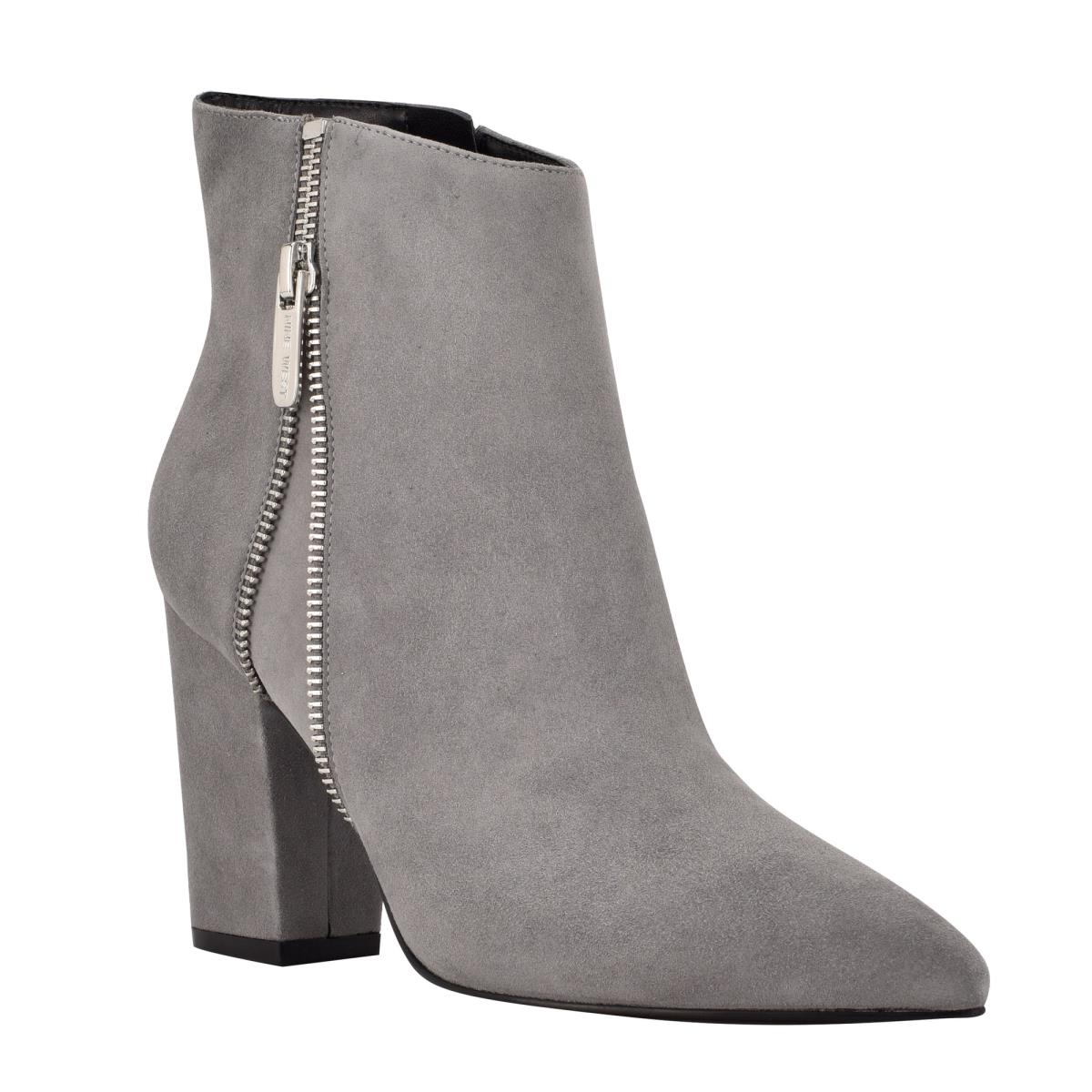 Nine West Glorya Heeled Booties Grey | IYBH12876