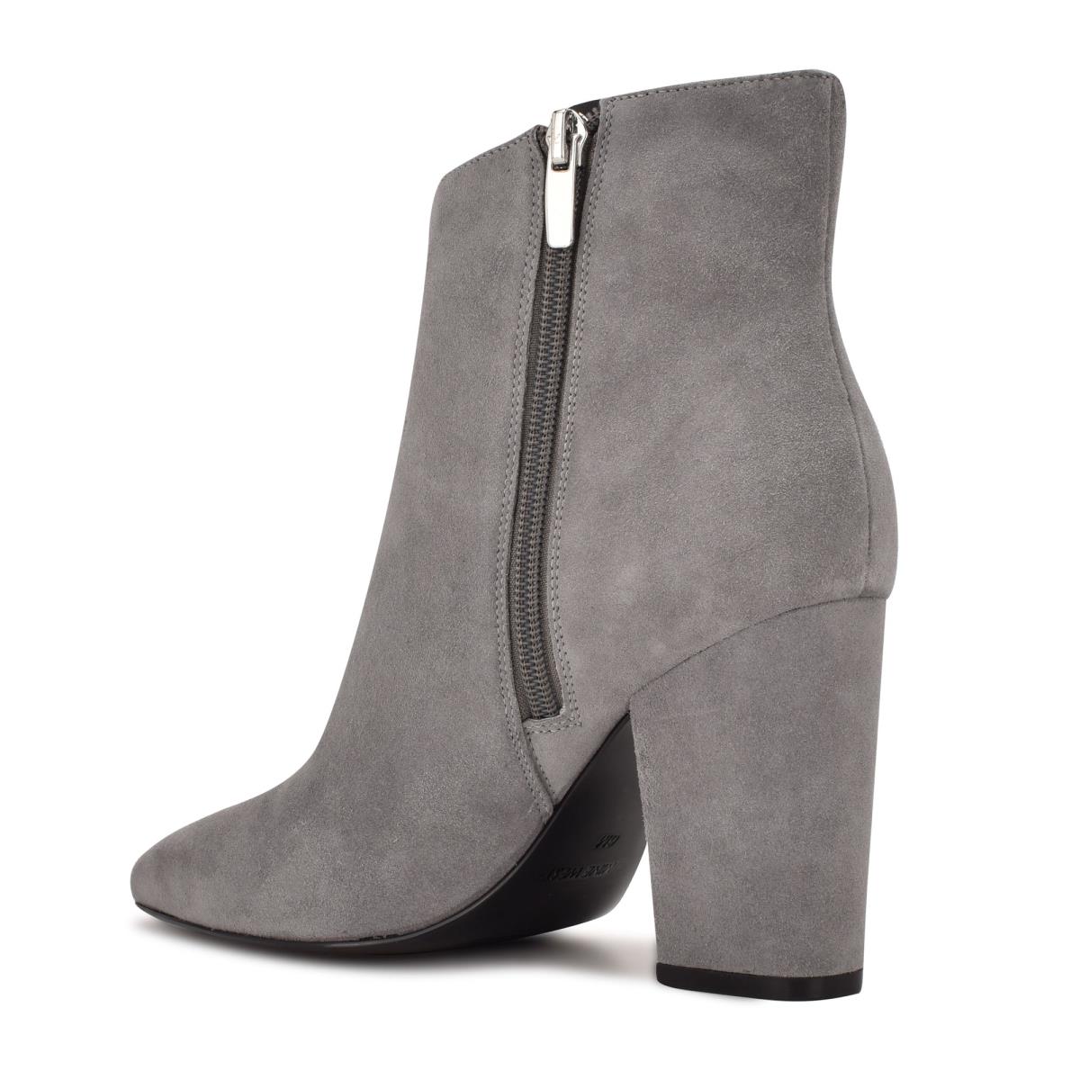 Nine West Glorya Heeled Booties Grey | IYBH12876