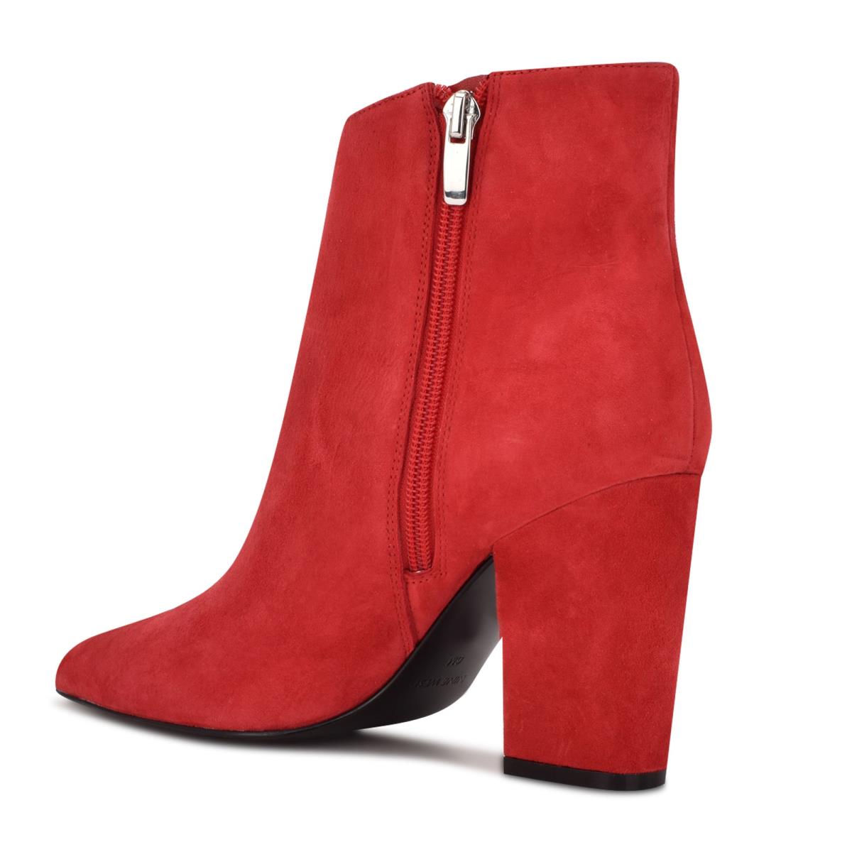 Nine West Glorya Heeled Booties Red | ZGWK02564