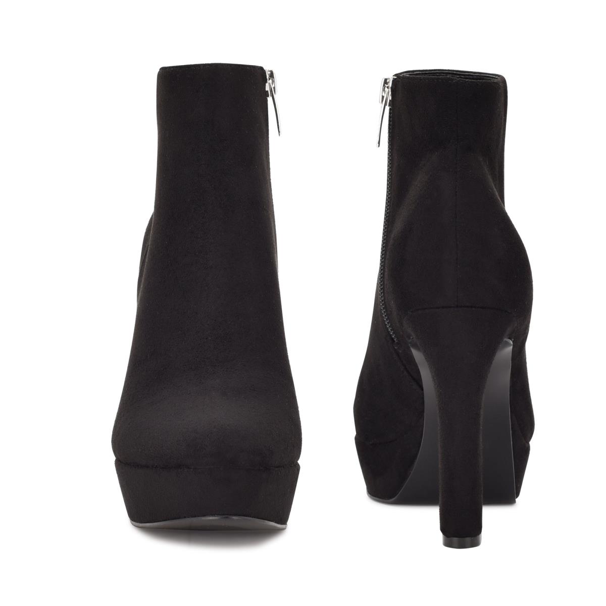 Nine West Glowup Platform Booties Black | UPTO18049