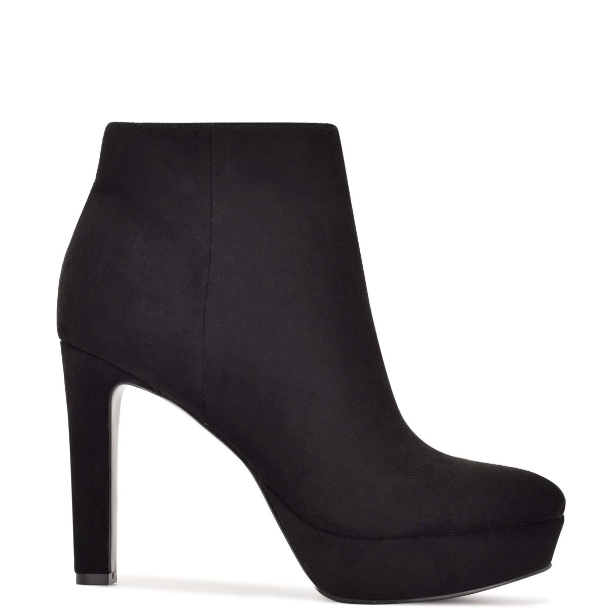 Nine West Glowup Platform Booties Black | UPTO18049