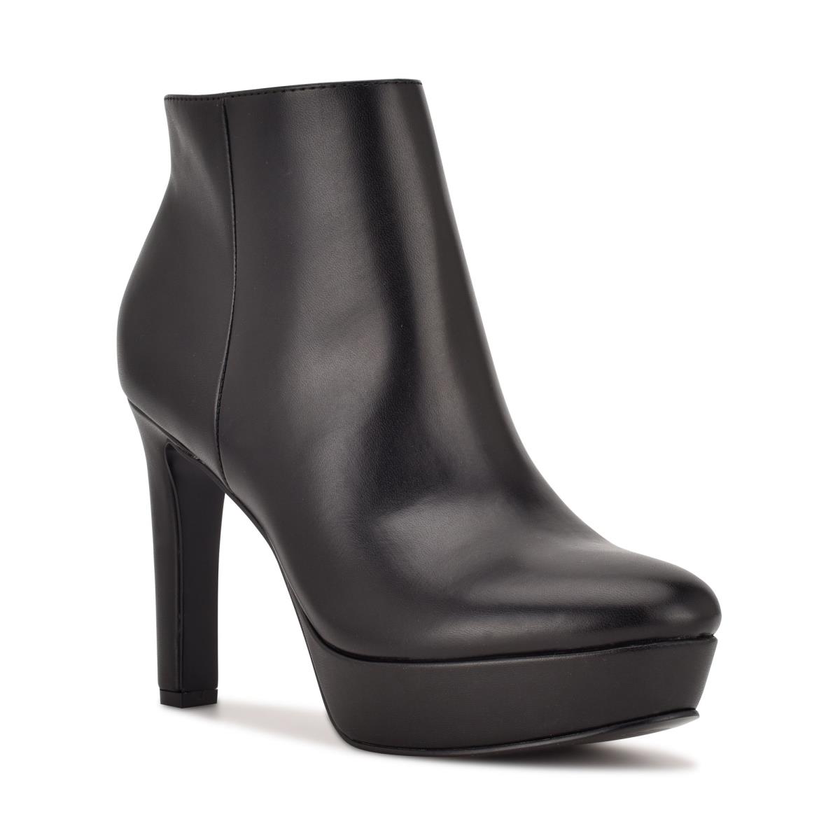 Nine West Glowup Platform Booties Black | XUSA09572