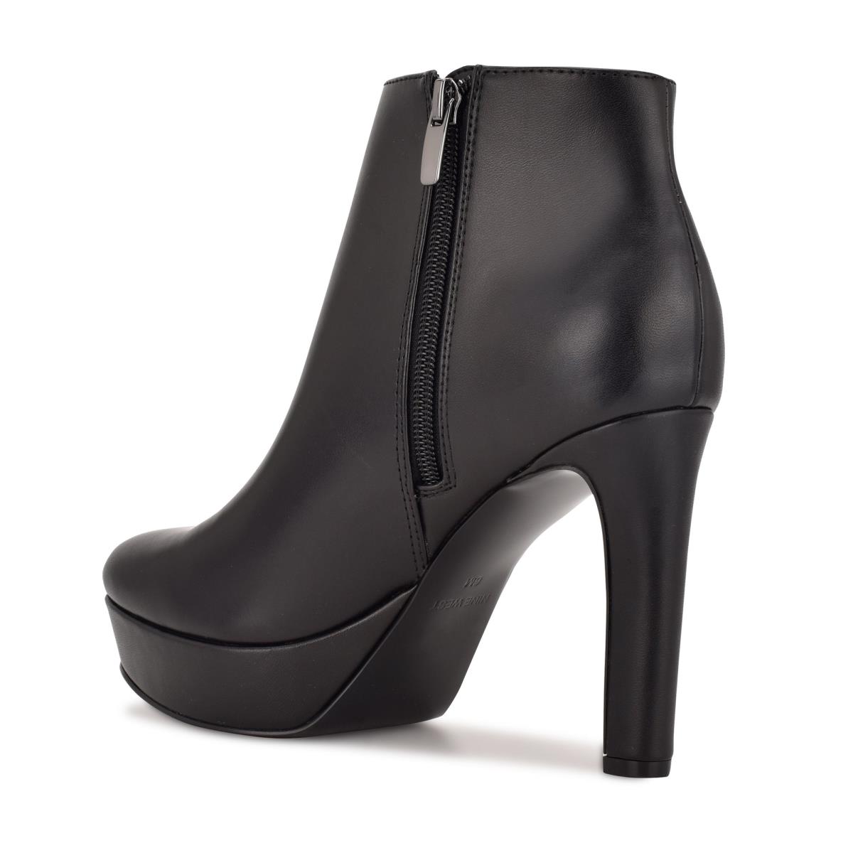 Nine West Glowup Platform Booties Black | XUSA09572