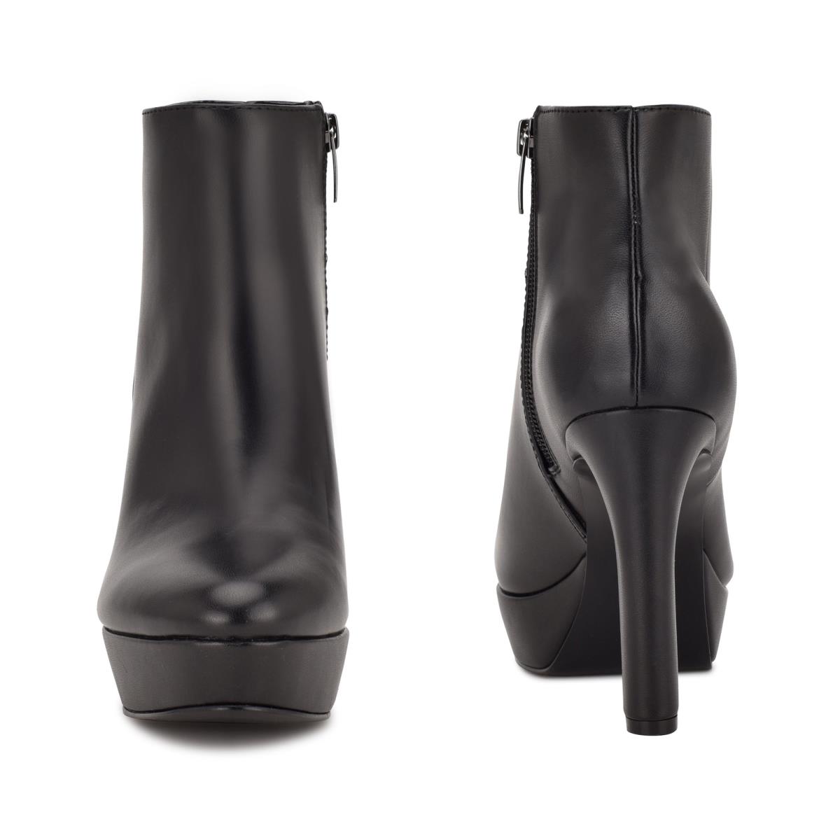 Nine West Glowup Platform Booties Black | XUSA09572