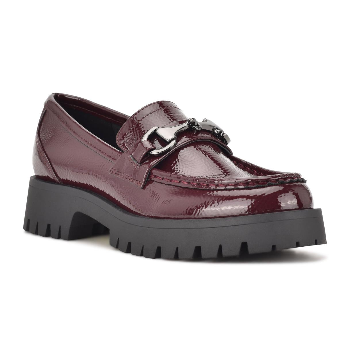 Nine West Gonehme Lug Sole Loafers Red | FINY06297