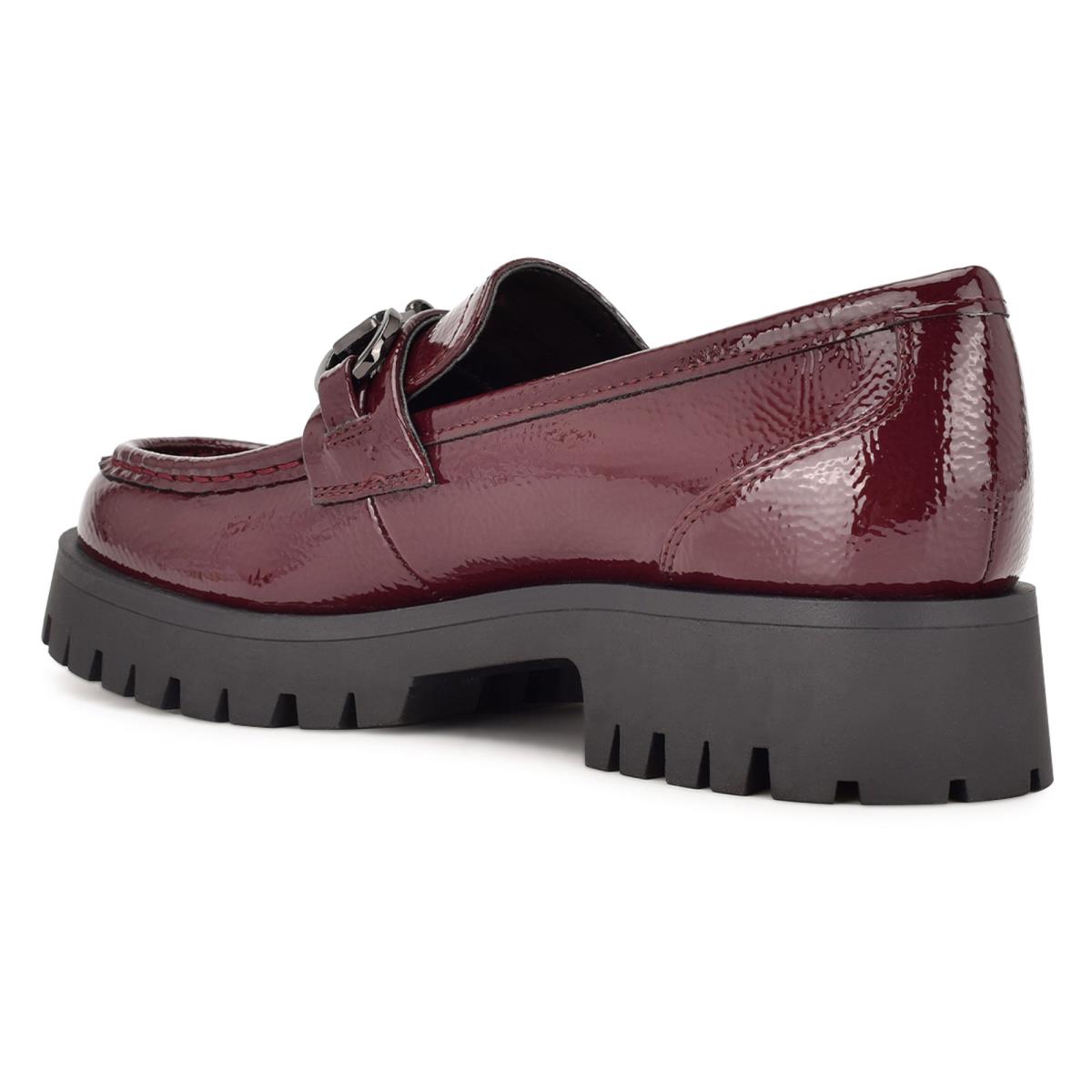 Nine West Gonehme Lug Sole Loafers Red | FINY06297