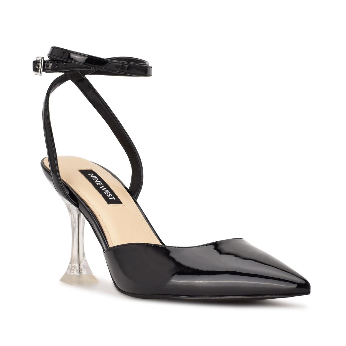 Nine West Harlowe Ankle Strap Pumps Black | OEBW34951