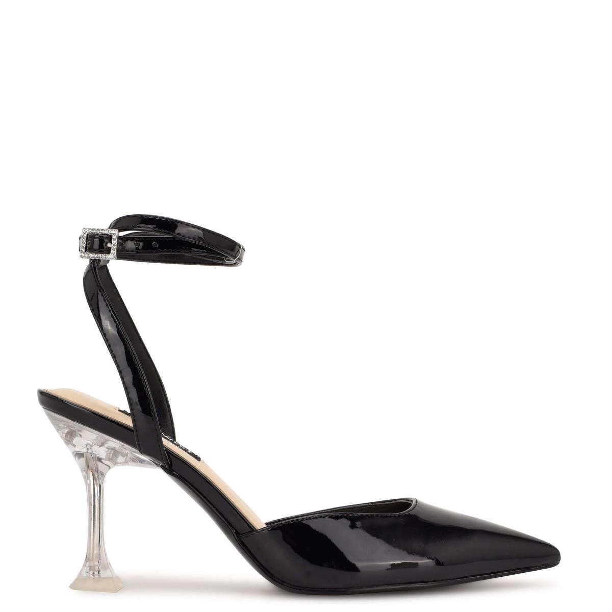 Nine West Harlowe Ankle Strap Pumps Black | OEBW34951